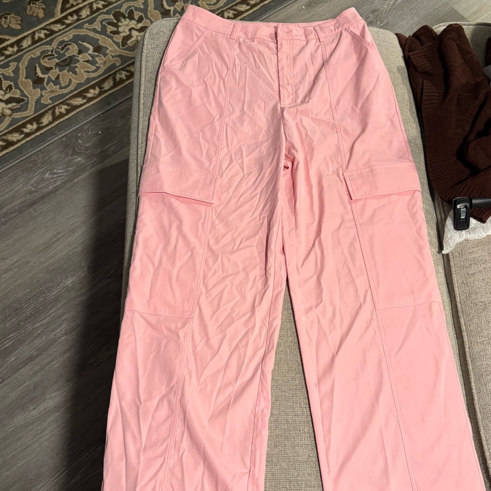 SHEIN Pink Cargo Pants